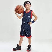 Новые детские тренировочные майки для баскетбола, комплекты для мальчиков, пустые Спортивные командные комплекты, баскетбольные костюмы, школьная форма на заказ