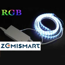 Zemismart Zigbee ZLL 3,0 драйвер с 5 м RGB светодиод низкого напряжения контрольная полоса по echo plus напрямую и эхо и google home хаб