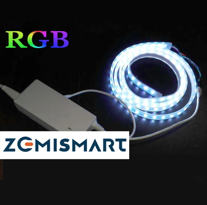 

Zemismart Zigbee ZLL 3.0 Driver With 5M RGB Low Voltage LED Strip control by echo plus directly and echo and google home by hub