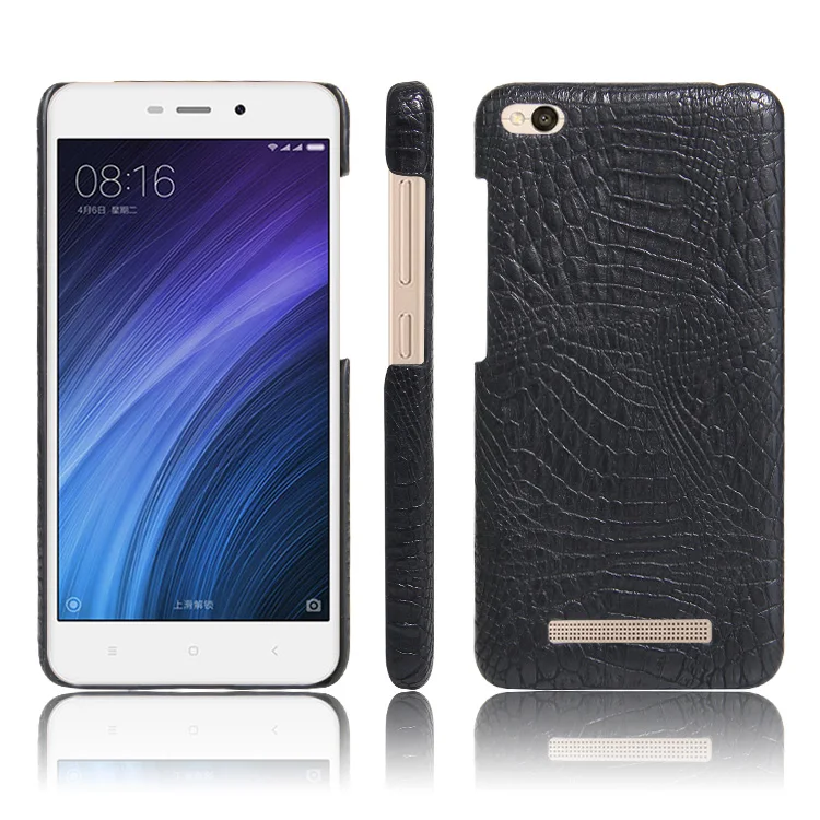 

For Xiaomi Redmi 4A Case 5.0'' Luxury Crocodile Skin Shell PU Leather Case For Xiaomi Redmi 4A Protective Shell Back Cover