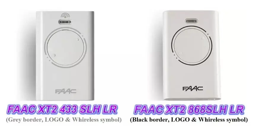 2 шт. для передатчика Telecomando Radiocomando FAAC XT2 433 SLH LR 787007 белый 2 кнопки батареи CR2032