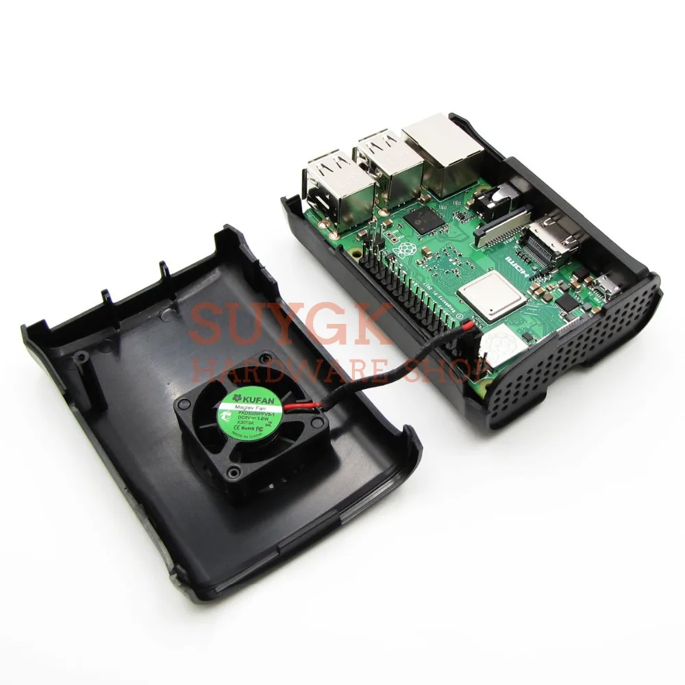 Raspberry PI 3 Model B+ plus черный чехол корпус ABS пластиковая коробка для Raspberry PI 2, PI3 Модель B, PI 3B