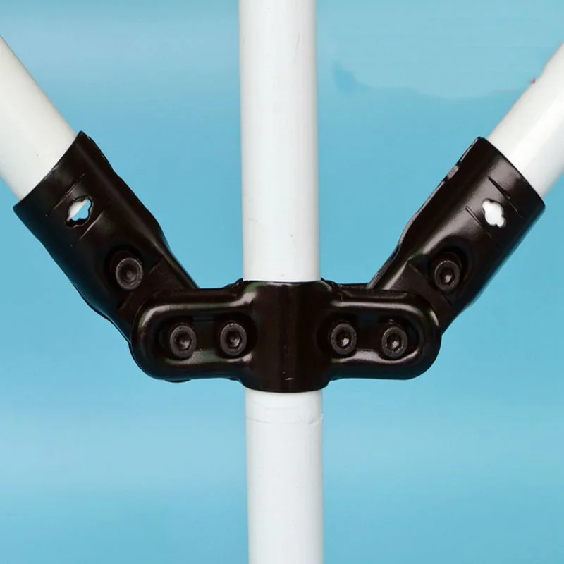 

U shape Steel pipe fittings black 28mm Wire rod connecting head Working table Galvanized pipe connector Anti static 2pcs