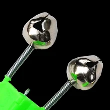 10 шт. сигнализатор клева для рыбалки Удочка колокольчики зажим наконечник зажим колокольчики кольцо зеленый ABS рыболовный аксессуар рыба