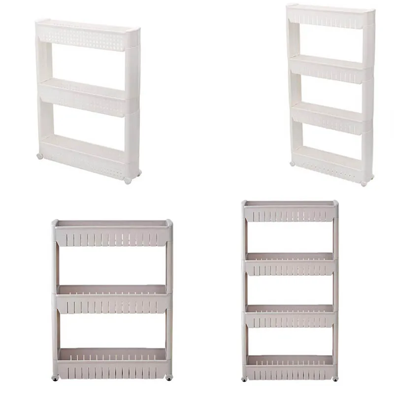 

Removable Wheels Crack Bathroom Storage Holder Space Savers Multi-layer Kitchen Rack Organizer TB Sale