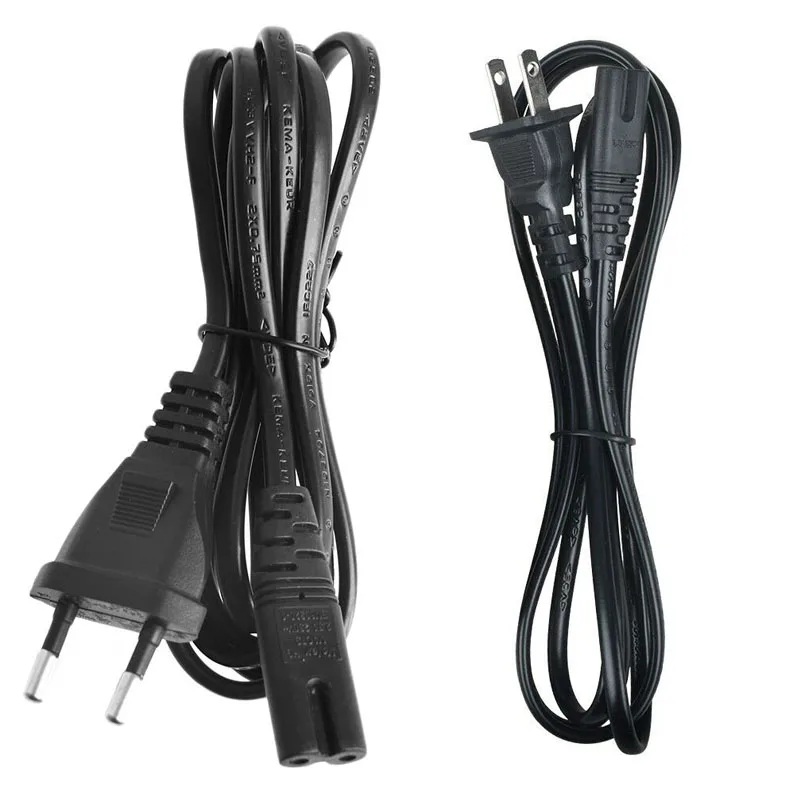 

High Quality Figure 8 EU EURO 2 Prong Plug 2 Pin AC Laptop PC Tablet Power Supply Adapter Charger Cable Lead Cord US Plug 500W