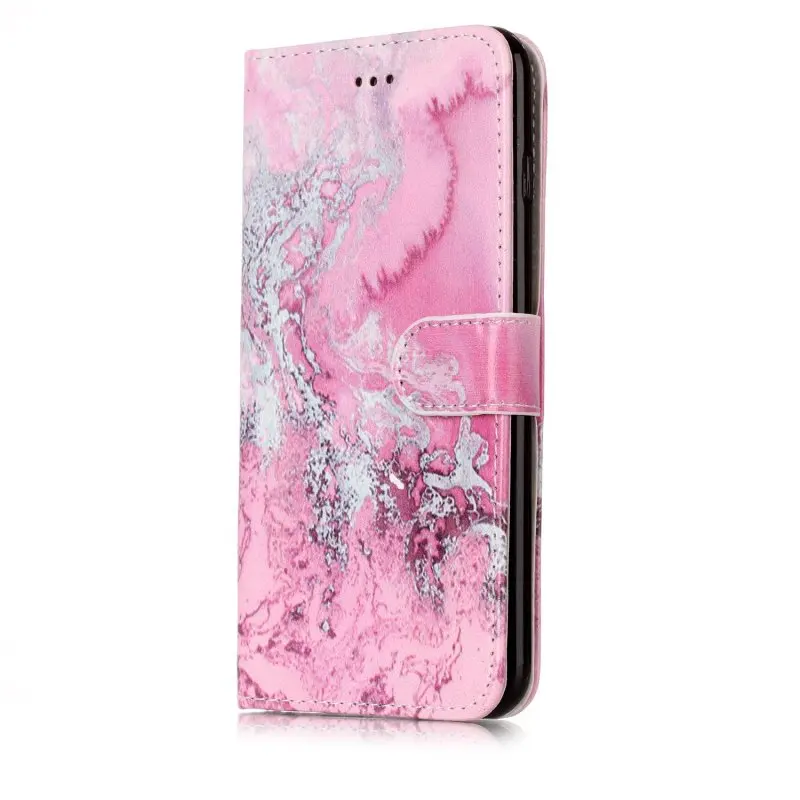 Чехол для iPhone 6 S Etui аpple iphon Plus Coque Cover гранит мрамор розовый кошелек мешки кожаные