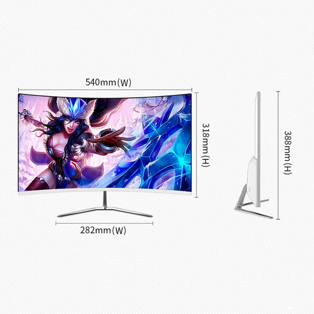 Серебряный Wearson 2800R 23 6 дюймов изогнутые широкий экран ЖК дисплей игровой мониторы