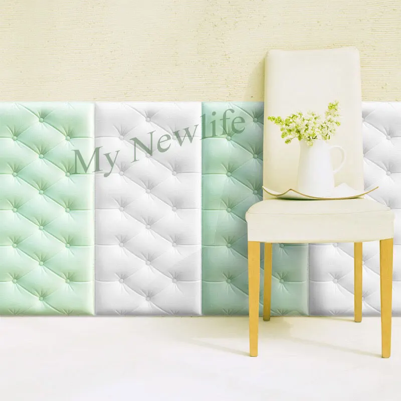 

Soft Bag tiles Wall Panels 3D Home Decor Leather Wall Sticker DIY Foam Waterproof Self adhesive Wallpaper kids room 30*60cm