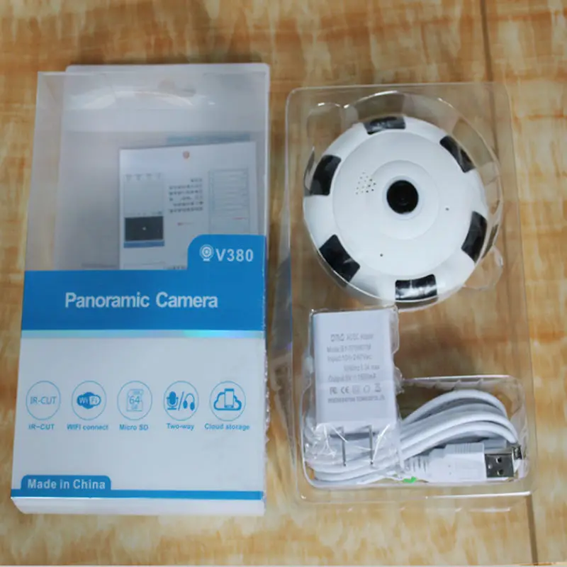 1080P HD Mini 360 Degree Panoramic Wifi Wireless IP Camera Fisheye Night Vision