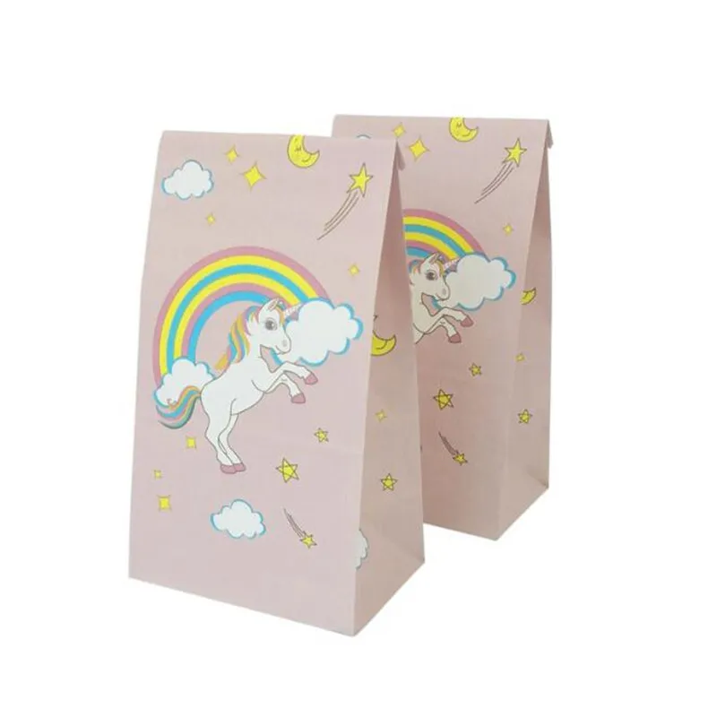 

12Pcs Unicorn Paper Gift Bags Unicorn Party Paper Bags for Birthday Wedding Party Supplies Baby Shower Candy Box with Sticker
