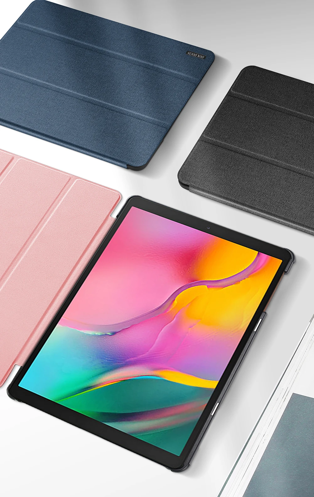 Для Samsung Galaxy Tab 10,1 2019 SM-T510 SM-T515 Смарт чехол из искусственной кожи защитной оболочки Автоматическое выключение Стенд ультратонкие