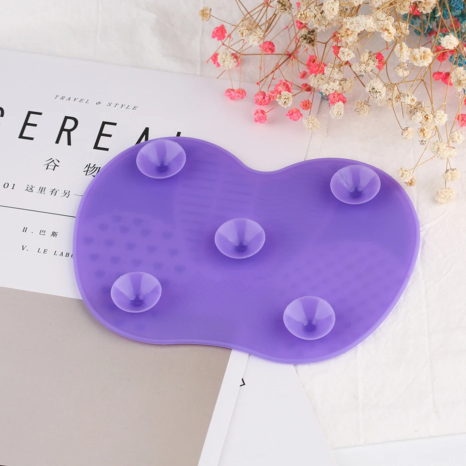 High Quality Silicone Cosmetic Brush Cleaner Gel Makeup Tools' Mat Foundation Makeup Brush Cleaning Pad Scrubber Board (12)