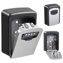 Wall-mounted 4 Digit Password Combination Security Storage Box Key Safe Lock Case Wall-mounted 4 Digit Password Combination Security Storage Box Key Safe Lock Case