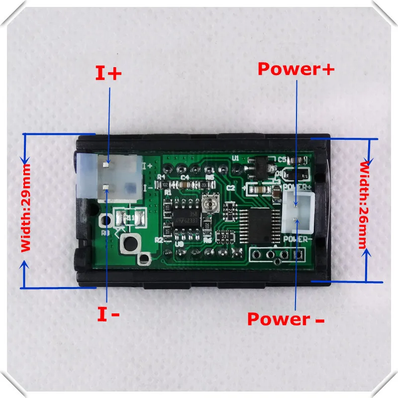 Цифровой амперметр RD 0 56 APM dc 50A 4 провода трехзначный измеритель силы тока с шунтом