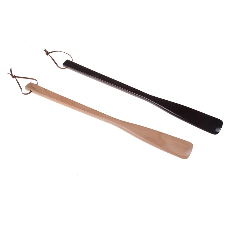 Healifty 2pcs Wooden Shoe Horn Smooth Shoe Helper Stick