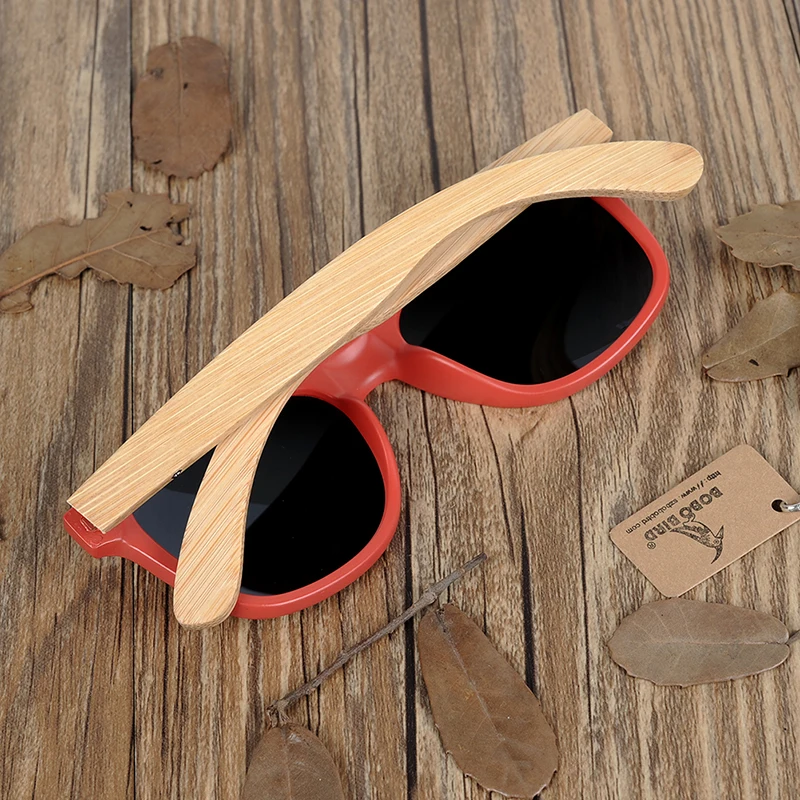 1C-CG003c-Red plastic and green polarized lens sunglasses women BOBO BIRD (2)