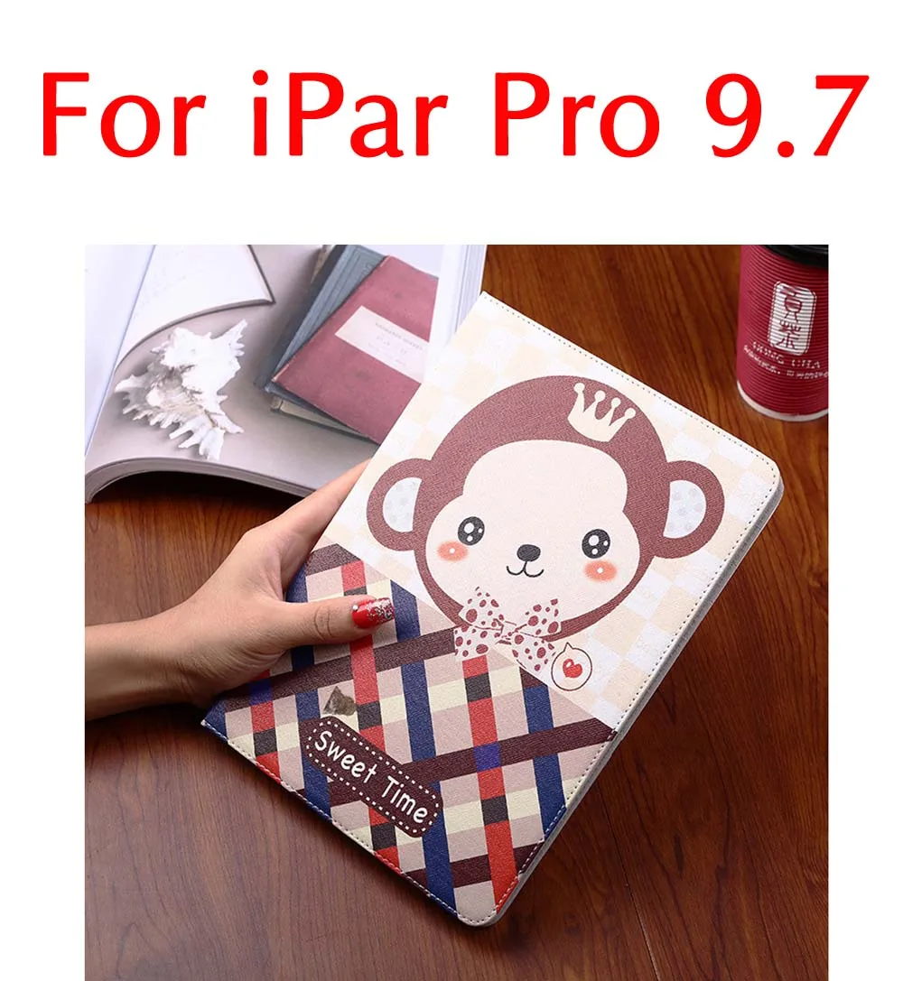Чехлы для iPad Pro 10,5 Pro 9,7 ударопрочный чехол для планшета hello kitty с кошкой из мультфильма Модный чехол для планшета ST16 - Цвет: Monkey pro9.7
