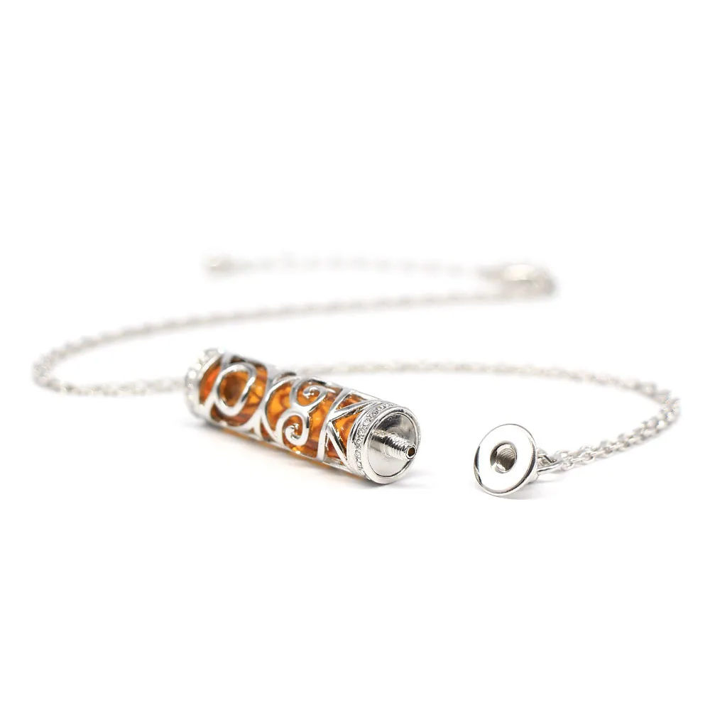 Aromatherapy Necklace Silver Plated 2ml Essential oils Bottle Pendant Oil Essential Diffuser Necklace for Women And Men Aromatherapy Necklace Silver Plated 2ml Essential oils Bottle Pendant Oil Essential Diffuser Necklace for Women And Men