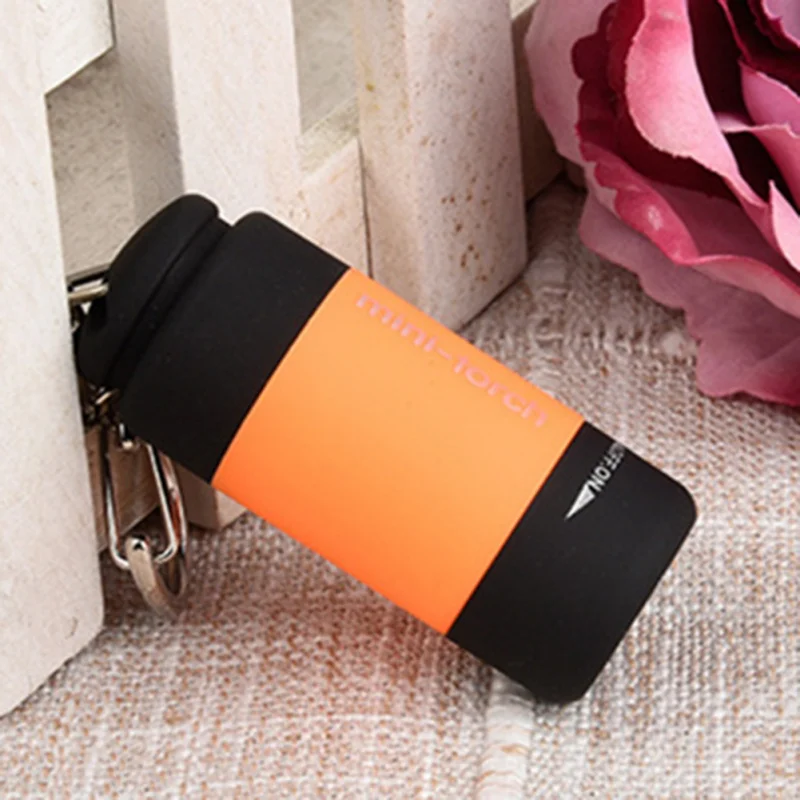 Powerful Bright Portable Mini Flashlight USB 85mA Rechargeable Lithium Battery Pocket Small Flashlight With Keychain For Camping