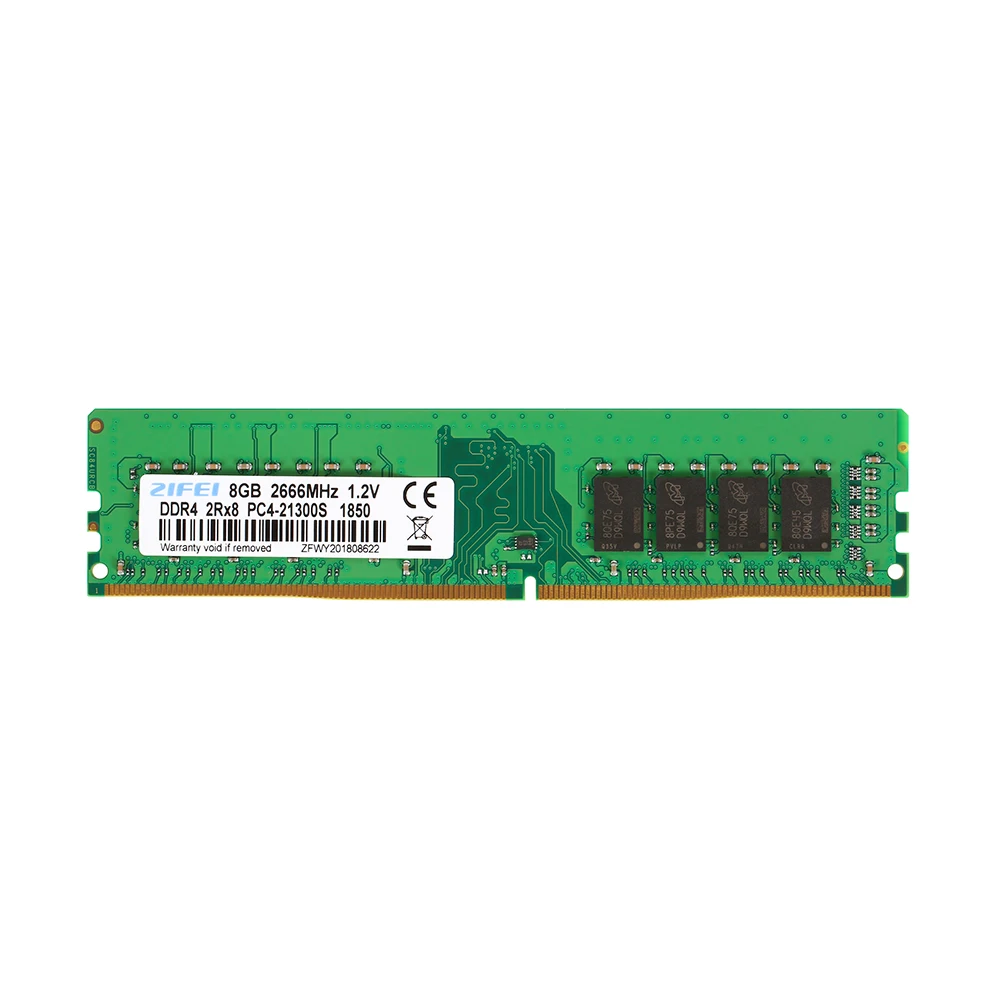 

ZiFei ram DDR4 8GB 2133MHz 2400MHz 2666MHz 288Pin LO-DIMM 1.2v dual channel motherboard for Desktop