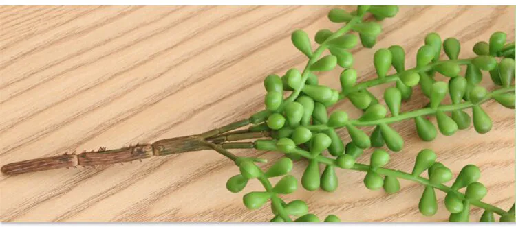 Flone Artificial Succulents Lover Tears Green Rattan Wall Hangings Simulation Plant Flower Branch Home Party Leisure Decor Plant (8)