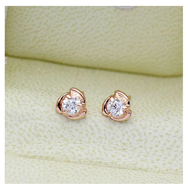 Fashion Small Stud Earring Shining Zircon Rhinestone Jewelry Plated Fashion Small Stud Earring Shining Zircon Rhinestone Jewelry Plated 18k Gold White Stone Earrings Brinco Pequeno 81232 In From