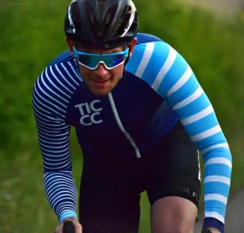 Команда с длинным рукавом Велоспорт Джерси наружная толстовка одежда для велоспорта Летняя мужская одежда для верховой езды зимняя велосипедная одежда - Цвет: jersey only