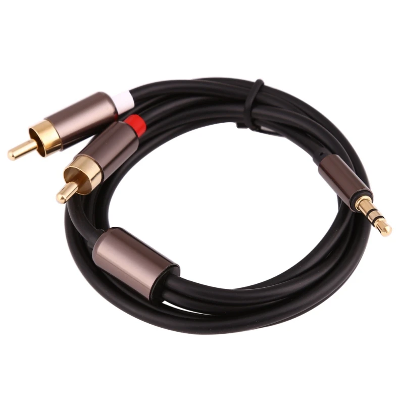 

Universal Male to Male RCA AUX Cable 3.5mm Jack Audio Cable 2RCA to 3.5 Audio Car Cable for Amplifier Phone Headphone Speaker