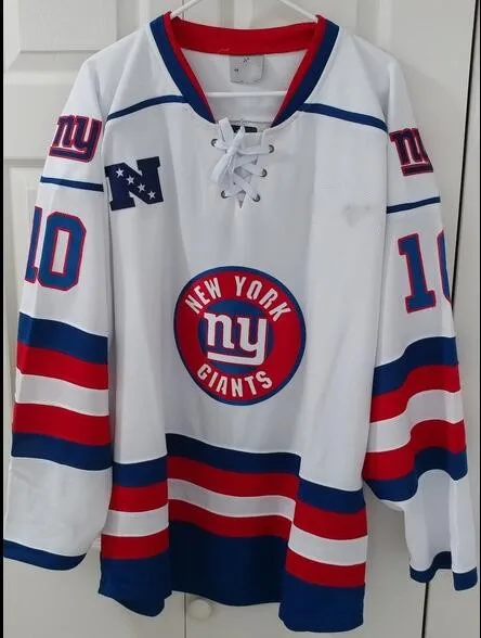 

Rare Vintage NY GIANTS Hockey Jersey Embroidery Stitched Customize any number and name Jerseys