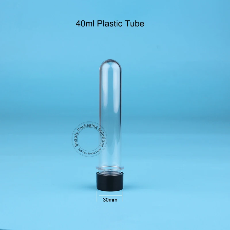 

100pcs/Lot Wholesale 40ml Empty Plastic Mask Tube Women Cosmetic Container Black Lid Candy Can Refillable Packaging