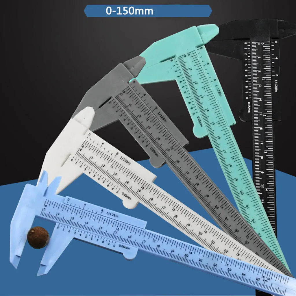 Лучшие продажи продуктов 1 шт. 150 мм мини пластиковый студенческий раздвижной штангенциркуль измерительный инструмент инструменты herramientas