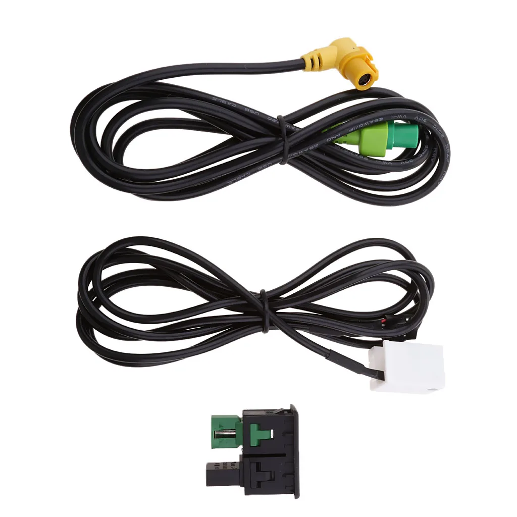 Car Speaker Interface USB &amp 3.5mm Aux Audio Input Adapter/USB Socket For VW Passat B6 B7 CC Touran RCD510+/310+/SVAUTO MDF20/231 |