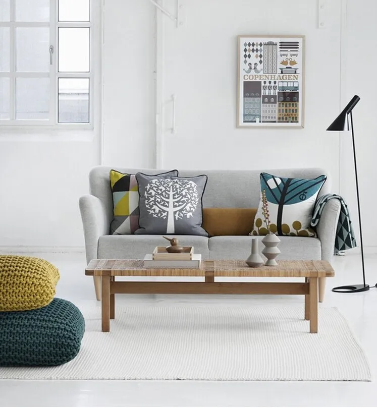 Чехол для подушки в скандинавском стиле, декоративные геометрические подушки для домашнего декора, чехол, серые скандинавские подушки для дивана 45*45 см