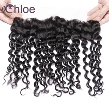 CHLOE волос 8-20 дюйм(ов) бразильская глубокая волна Фронтальная 13*4 свободная часть swice Синтетическое закрытие шнурка волос человеческих Синтетические волосы соткут натуральный Цвет