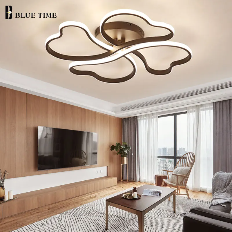 

New Arrival Minimalist Four Leaf Led Clover Chandelier For Living Room Bedroom Dining Room Fixtures Modern Led Chandelier lamps