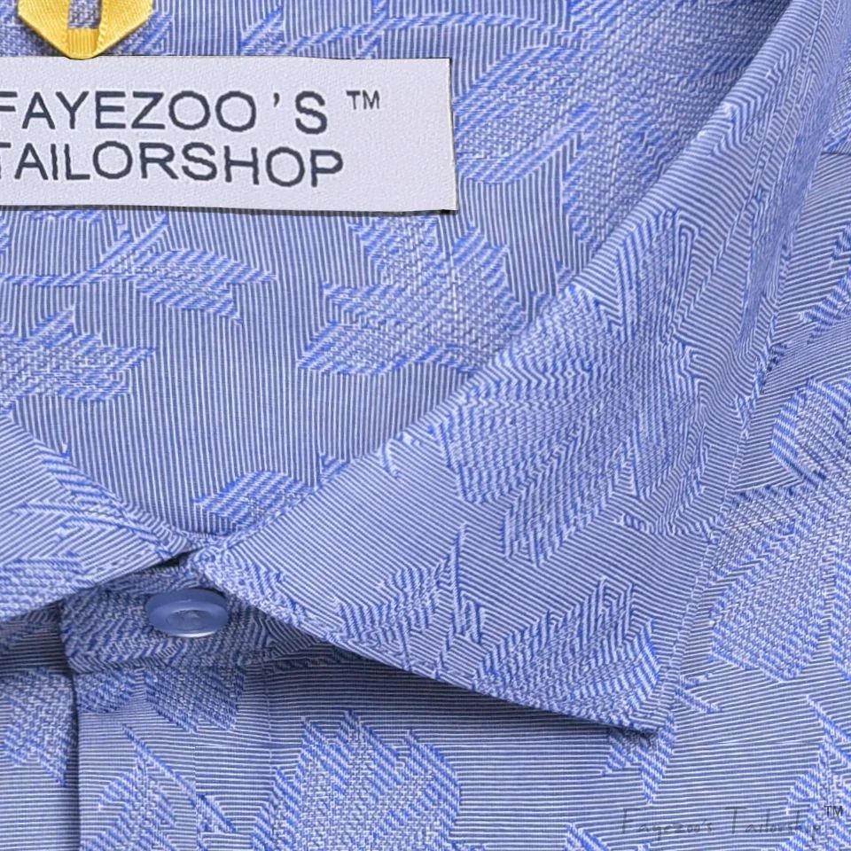 Fayezoo Classic Fit распространение воротник спереди французские манжеты Королевский