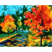 Картина по номерам Diy картина маслом кленовый ручей стиль Настенная картина для настенной наклейки художественные картины по номерам 16*20 дюймов домашний декор