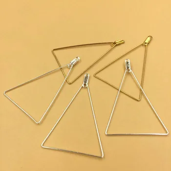 

47*31mm Geometric Designs Triangle Charms 2 Loops Connectors Links Earring & Pendant Findings Drop Components Multi-color Plated