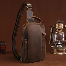 Мужские сумки Crazy Horse из воловьей кожи, на плечо, сумка-мессенджер, Повседневная Ретро сумка, сумка через плечо, слинг, рюкзак