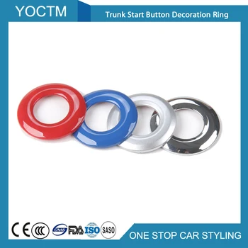 

For Chevrolet Camaro 2017+ Car Trunk Start Button Decoration Ring Trim Stickers Blue/Chrome/Silver/Red Car Accessories Styling