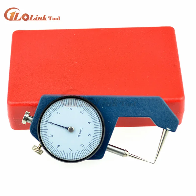 0-20mm Dial Thickness Gauge Curved Tip 0-10mm/0.1mm For Hollow Pipe Or Circular Tube Caliper Gauge Measuring Tools
