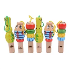 10 шт./партия Игрушки для малышей Мультяшные деревянные свистки красочные мини-музыкальные инструменты развивающие Музыкальные Игрушки для малышей