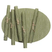 45*32,5 см ПВХ бамбуковый ткацкий теплостойкий стол столовые приборы коврик водонепроницаемый кофе чай место коврик