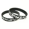 3PCS New Casual Skull Silicone Wristband 3 Colors Sports Rubber Bracelets&Bangles Hiphop Skeleton Charm Armbands Gifts SH272 4