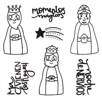 

Spanish 29 stamp Clear Stamp for Scrapbooking Transparent Silicone Rubber DIY Photo Album Decor B14