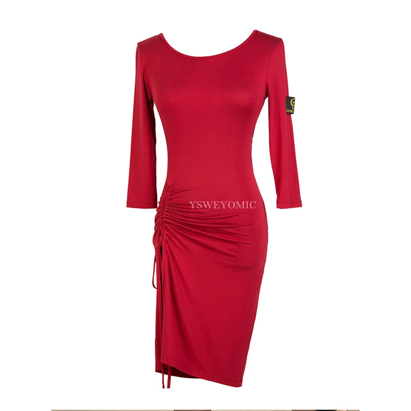 Черный, Красный Одежда для латинского танца женский новая латинская юбка для танцев Латинской платье для танцев обучение одежда для Для женщин DA709