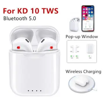 

KD10 TWS Bluetooth headsets Pop up window wireless headphones bluetooth earphone earbuds PK I10 i12 i60 i80 i200 redmi airdots