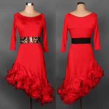 На заказ по индивидуальному заказу спиральная рыбья кость латинская Румба ча-ча Сальса Танго цельное латинское бальное платье L029