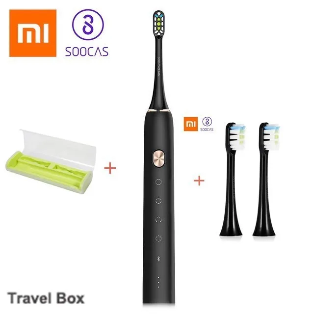 Xiaomi Mi домашняя Soocare X3 Soocas электрическая зубная щетка Водонепроницаемая беспроводная зарядка звуковая обновленная перезаряжаемая ультра звуковая зубная щетка - Цвет: Красный